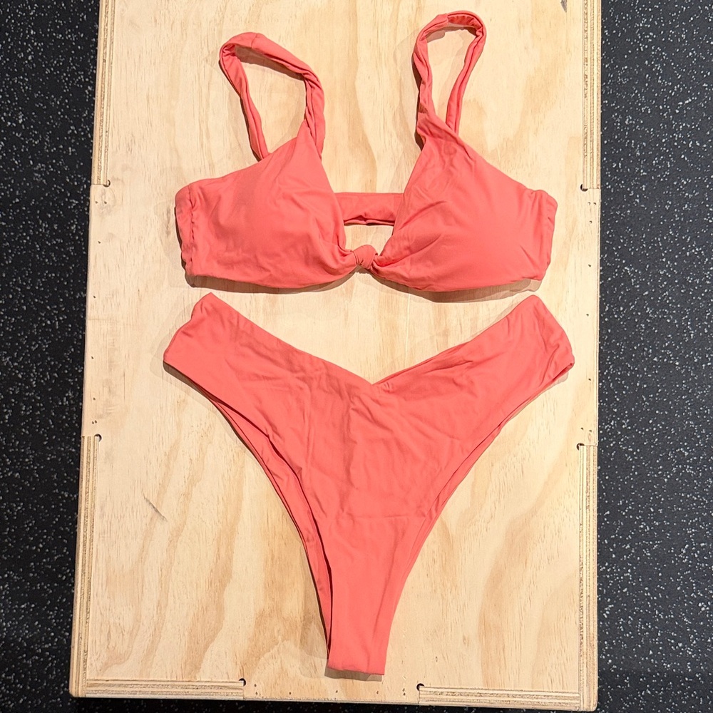Vibrant Coral Bikini Set
